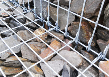Dinding Penahan Batu Galvanis Wire Mesh 3.0 - 6.0 Mm Diameter Kawat