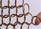 Layar wire mesh stainless steel, tirai ring mesh dekoratif untuk bangunan