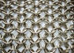 Layar wire mesh stainless steel, tirai ring mesh dekoratif untuk bangunan