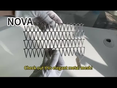 Stainless Steel Berkerut 316 Wire Mesh Dekoratif Untuk Kabinet