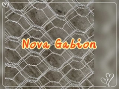 NOVA Wire Mesh-Hexagonal Woven Galvanized Gabion - 6mm Wire untuk perlindungan kemiringan fleksibel