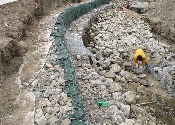 Keranjang Gabion Heksagonal Galvanis untuk Perlindungan Sungai dan Tepi