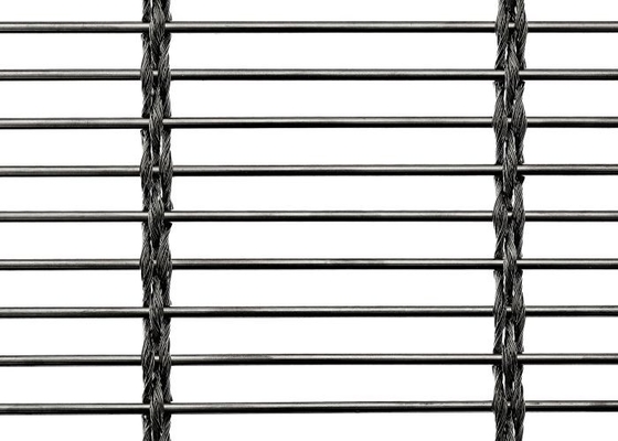 Kabel Dinding Arsitektur Dekoratif Wire Mesh Woven Panels SS 304