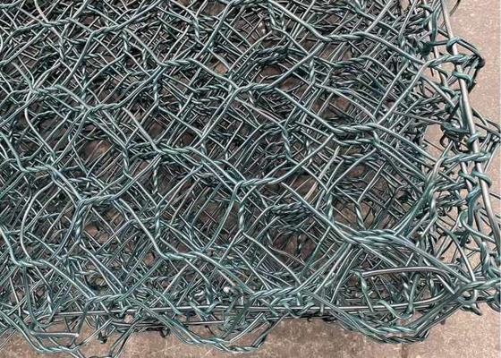 Galfan Tegangan Tinggi 60x80mm 2.4mm Gabion Wire Mesh Untuk Perlindungan Aliran Sungai