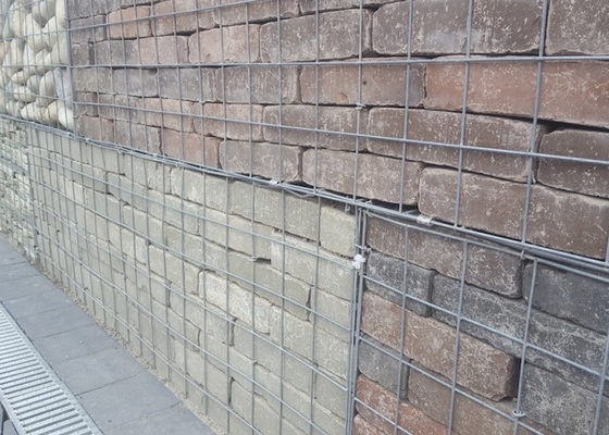 Gabion Jaring Las Galvanis Lapis PVC untuk Dinding Penahan