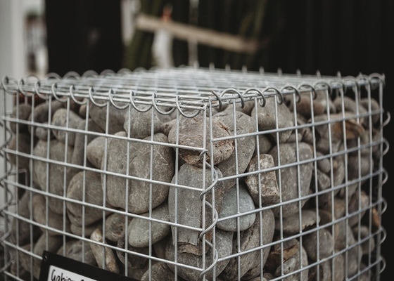 Pvc Coating Zinc Wire Welded Mesh Gabion Untuk Dekorasi Halaman Rumah Bagian Dalam