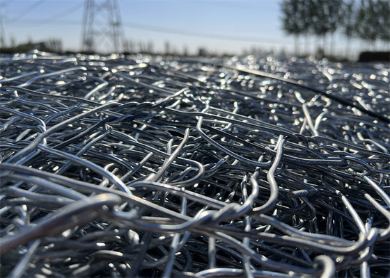 1m*1m*2m Kekuatan tarik tinggi PVC Polimer Lapisan Gabion Wire Mesh Rock Cage