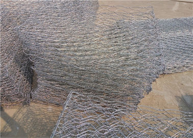 100mmx120mm Ukuran Mesh Zinc Coated Gabion Basket Untuk Perlindungan Sungai