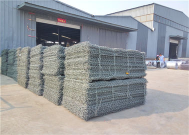 Eco Friendly Galvanized Wire Gabion basket PVC Coated Metode Konstruksi Mudah Pengendalian Banjir Gaibon Basket