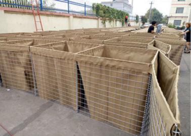 Galvanized Welded Military Hesco Barriers Bastion With Sand For Defense