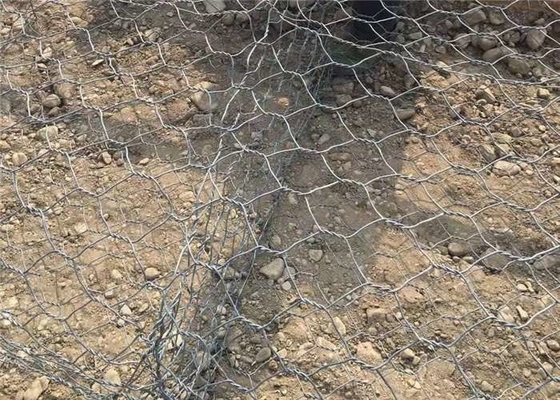 Hot Dipped Galvanized High Tension Gabion Mesh Cage Untuk Rekonstruksi Sungai
