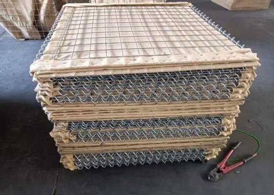 Penghalang pasir iter tugas berat dengan kawat mesh yang dapat disesuaikan dan permukaan galvanis panas