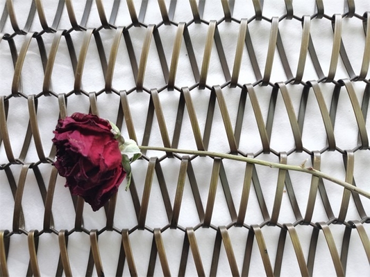 Aluminium Fleksibel Aperture Kekuatan Korosi tahan Dekorasi Wire Mesh