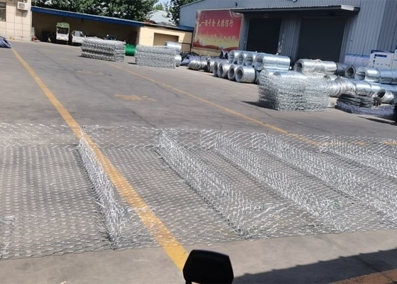 Hexagonal  Gabion Kasur Double Twisted Woven Mesh Gabion Dilapisi Galfan