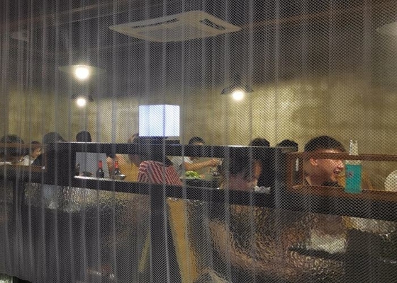 Gorden Tirai Wire Mesh Dekoratif Fleksibel 2mm Untuk Dekorasi Hotel