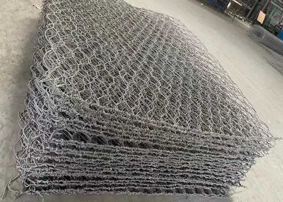 Kawat baja galvanis 1m-6m Hexagonal Gabion Baskets Untuk Perlindungan Jembatan Air Tanah