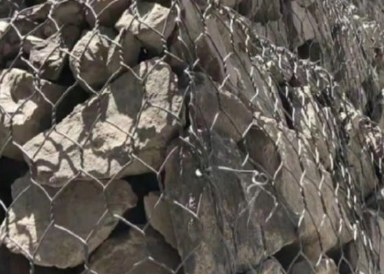 Grey Pvc Coated Hexagonal Gabion Box 2.8mm Wire Diameter