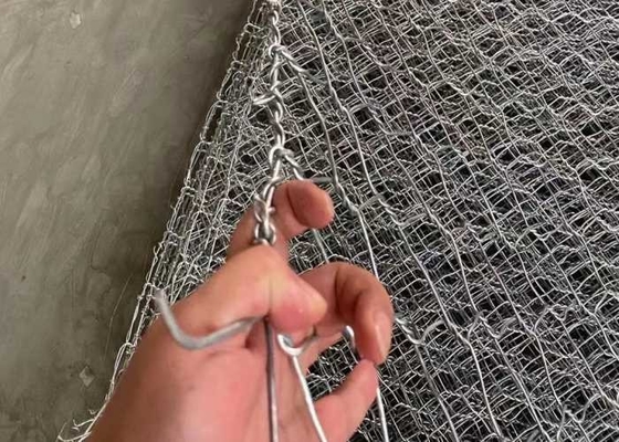 2.8mm Pvc Dilapisi / Keranjang Gabion Galvanis Tahan Karat