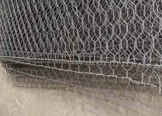 Lapisan Seng 220-240g / M2 Kasur  Gabion Lubang 60 * 80mm