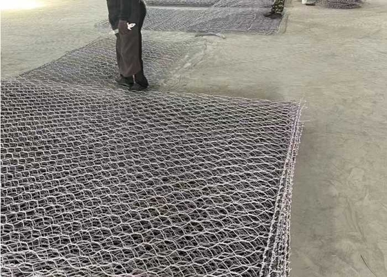 Lapisan Seng 220-240g / M2 Kasur  Gabion Lubang 60 * 80mm