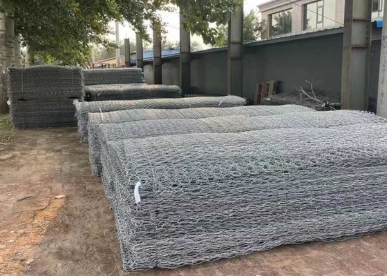 Pvc Coated Garden 2x1x1m  Gabion Mattress Baskets Untuk Proyek Pemeliharaan Air