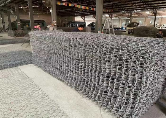 Pvc Coated Garden 2x1x1m  Gabion Mattress Baskets Untuk Proyek Pemeliharaan Air