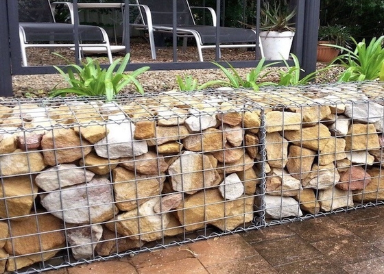 Welded Custom Pvc Coated Gabion Wire Mesh Dengan 50mm * 50mm Mesh Terbuka