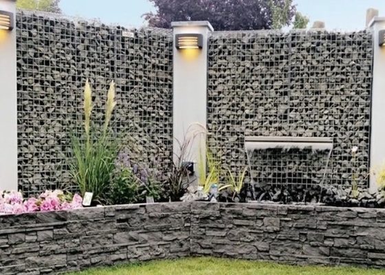 75mmx75mm Welded Mesh Gabions Baskets Dengan Batu Untuk Dekorasi Taman