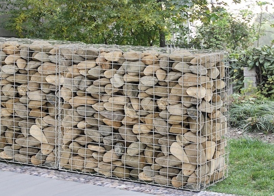 Kotak Gabion Galvanis Tahan Korosi Tugas Tinggi Untuk Dekorasi Taman