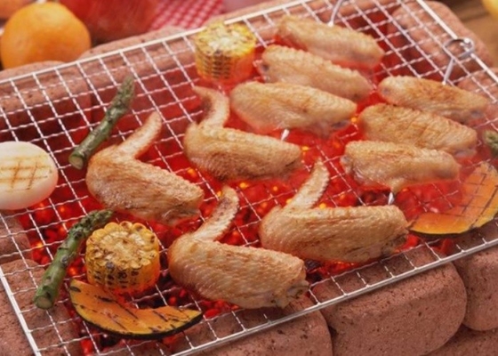 Jaring Panggangan Bbq Baja Tahan Karat 304 Ringan Persegi Panjang