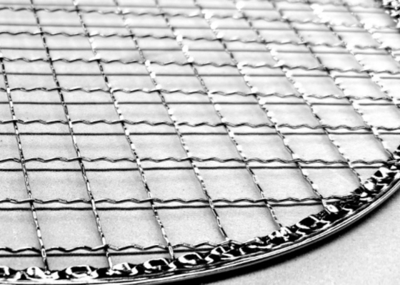 Panggangan Bbq Ringan Mesh 304 Stainless Steel Bulat Sebagai Parut Masak