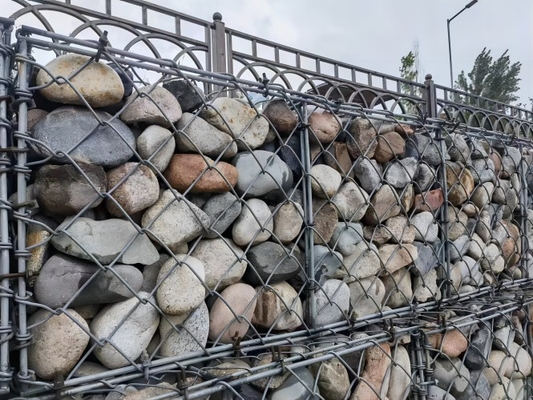 Heavy Duty tahan korosi Galvanized Steel Wire Gabion Box Untuk Perlindungan Sungai