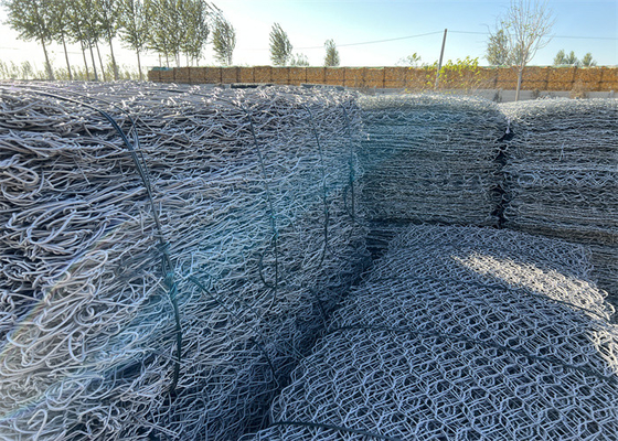 80mm*100mm Mental 4mm Gabion Baskets Solutions Mesh Opening Bv Sertifikasi