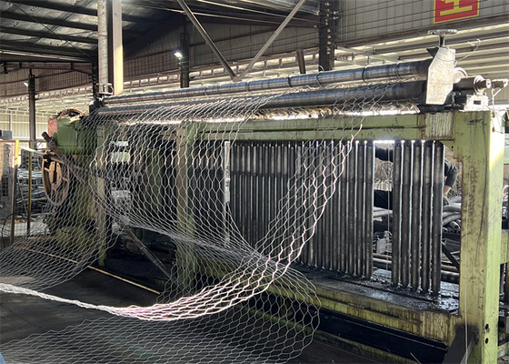 1m-2m Lebar Galvanis Gabion Box 80x100mm Ukuran Mesh
