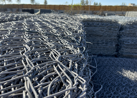 1x1x1m Gabion Wire Mesh Lapisan PVC Ketebalan 0.2-1mm