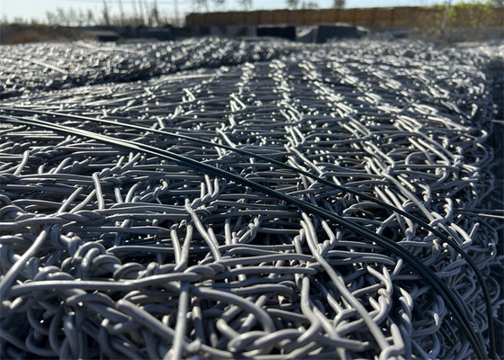 1m-2m Lebar Galvanis Gabion Box 80x100mm Ukuran Mesh