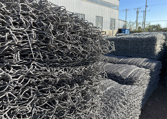 Matras Gabion Kawat Logam Galvanis Dengan Lapisan Seng 220-240g/m2