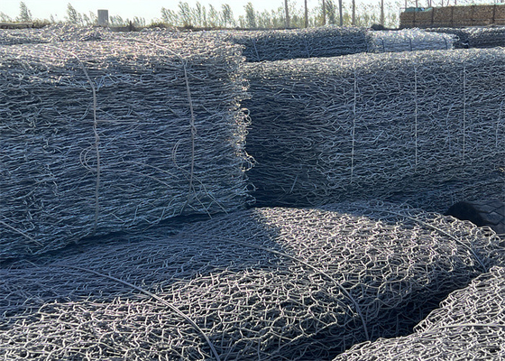Baja Customisable Gabion Baskets 1mx1mx1m Box Perlindungan Untuk Kursus Sungai