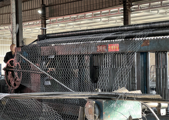 Pengendalian banjir 3.2mm Gabion Mesh Cage Untuk Stone Sack kotak gabion Sungai mengisi kantong gabion