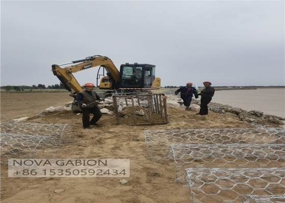 Tas Jala Anti Korosi / Karung Gabion Tahan Lama, 2.7 Mm Wire Gauge