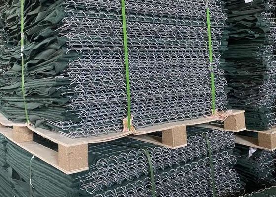 Barrier Pasir iter Tugas Berat Dengan Wire Mesh 4,0mm Galfan Lapisan Finish Gabungan Pin Termasuk