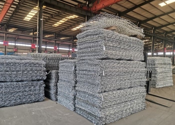 Heavy Duty Hexagonal logam kawat dinding gabion Korosi Resistance Zinc Lapisan 240g/m2