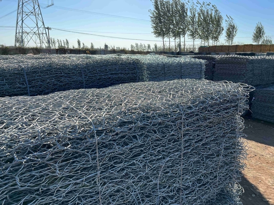Woven Economic Galfan Stone Cages Diameter kawat 2,2mm