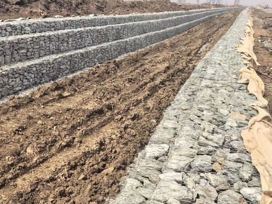 Bank Banjir atau Guide Bank Gabion Mesh dengan Wire Diameter 2.0mm-4.0mm