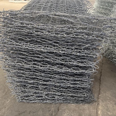 Keranjang Gabion Baja Galvanis 1m x 1m x 1m untuk Perlindungan Pantai