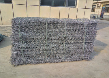 80mmx100mm Ukuran Mesh PVC dilapisi Hot Dip Galvanized Gabion Cages untuk konstruksi yang kokoh