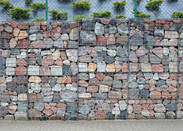 Warna Perak Dilas Wire Mesh Gabion Kasur Bentuk Persegi / Bulat