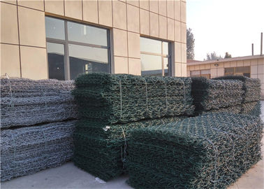 Membangun PVC Gabion Box Dilapisi / Plastik Wire Mesh Dilapisi Keranjang