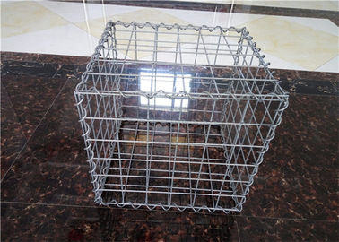 Keranjang Gabion Hias Warna Silver / Kandang Batu Baja Galvanis