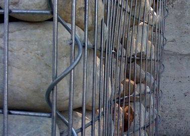 Galfan Dilapisi Baja Gabion Keranjang Lansekap Struktur Kaku Kekuatan Tinggi